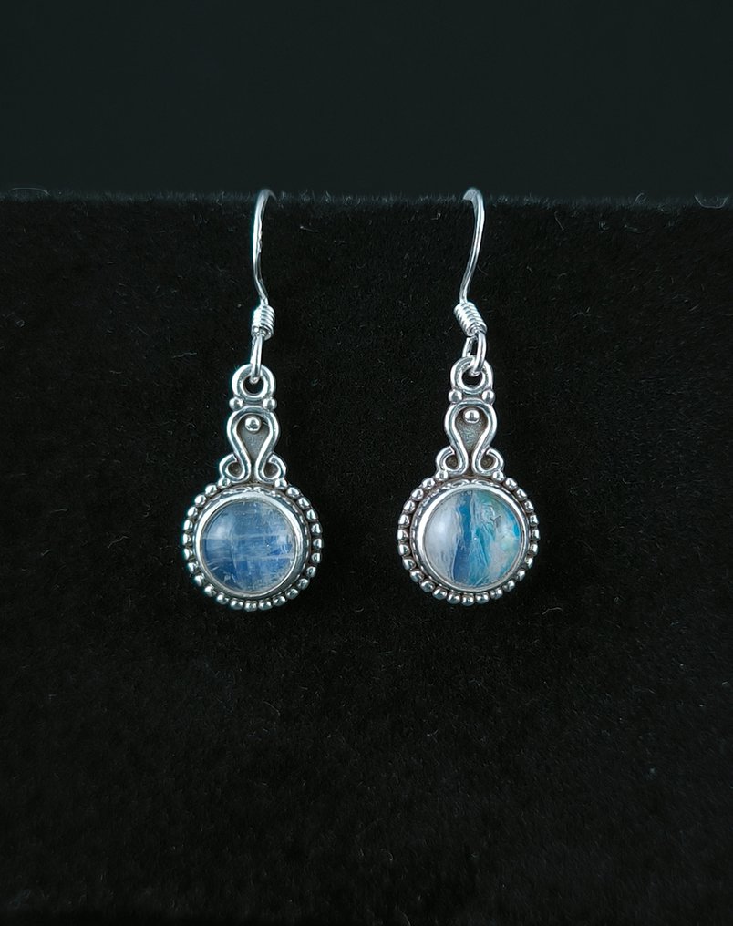 Zilver - Oorbellen - Oorbellen van maansteen #1.0