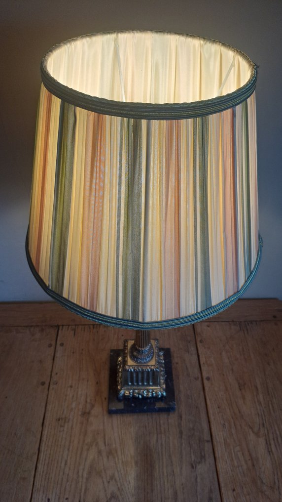 落地燈 - 大理石/ 黄铜/ 布料。 #2.1