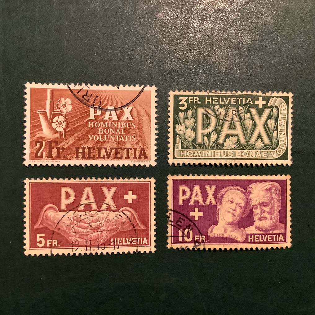 Switzerland 1945 - Pax smells bad - Michel 447/459 #3.2