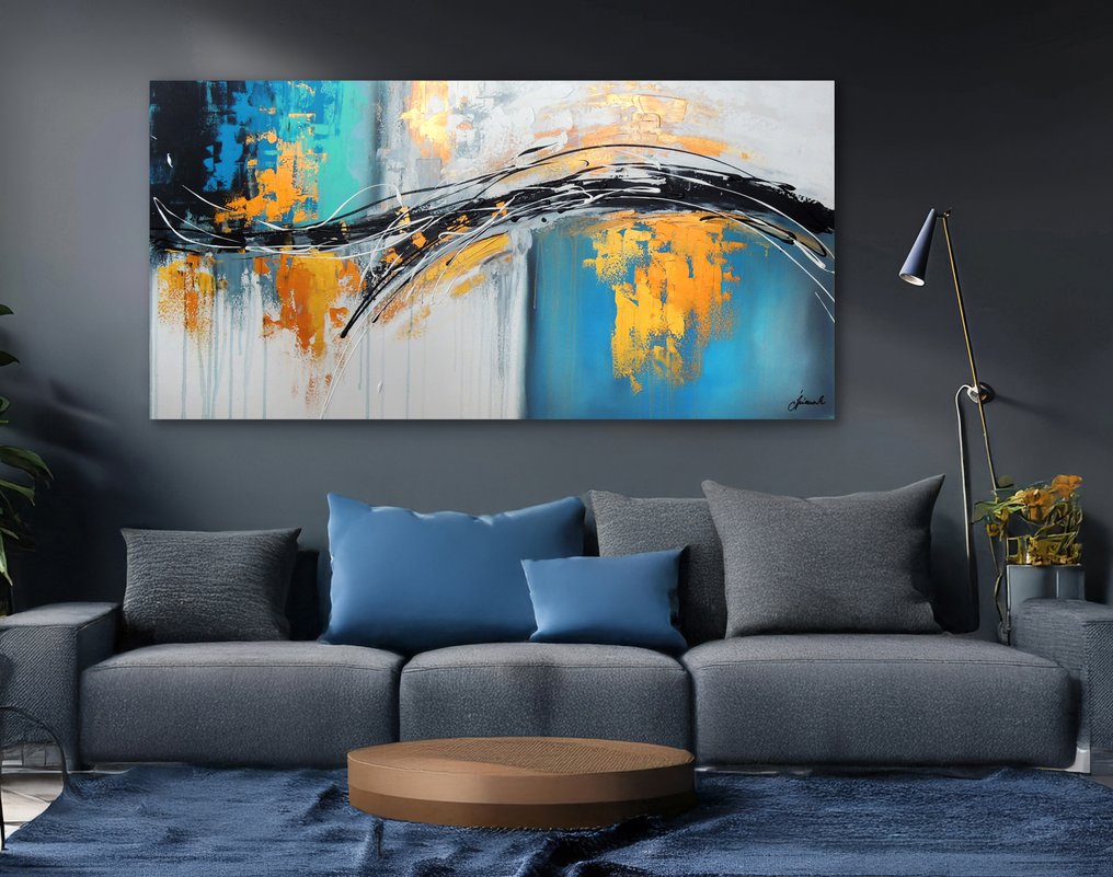 Monika Spiewak - Abstract - XXL - Oil Painting Stretched On The Frame - Ready To Hang - 1/1 Unique Piece #1.0