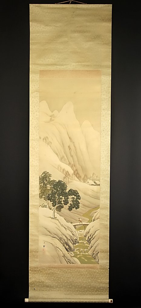 冬山水 Winter Sansui-ga - With signature and seal 幽翠 Yusui - 日本  (没有保留价) #2.1