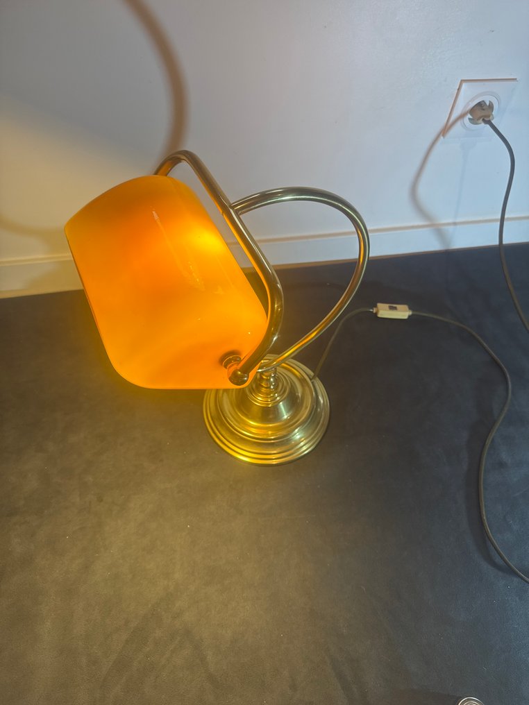 Bordlampe - Messing, Glass #3.2