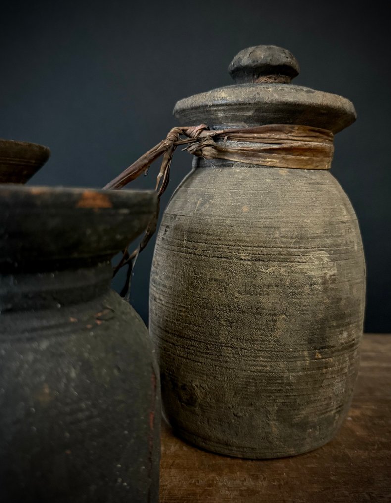 Yakboter锅 - 木 - 尼泊爾 - 20世纪上半叶 #1.0