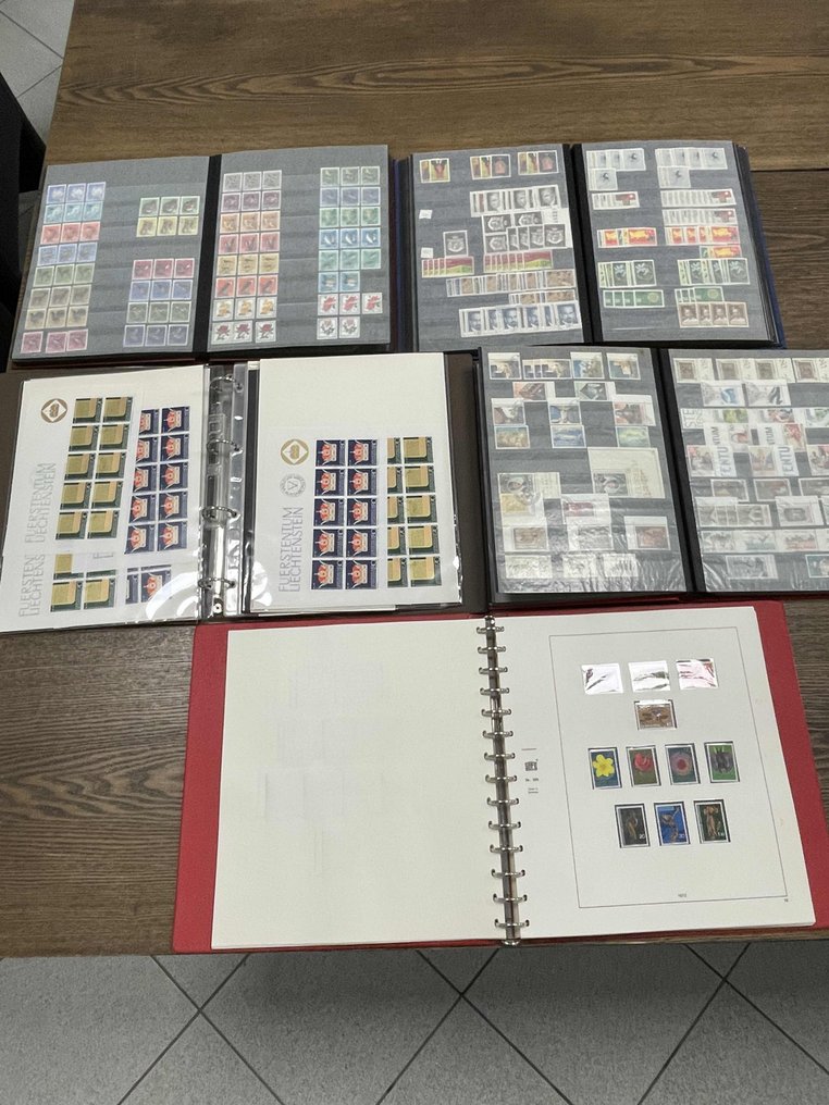 Liechtenstein 1920/1990 - Enorme Sammlung von Briefmarken, Bögen und Blöcken, fast alle CTo + Safe-Album 1960/1985 postfrisch. #1.0