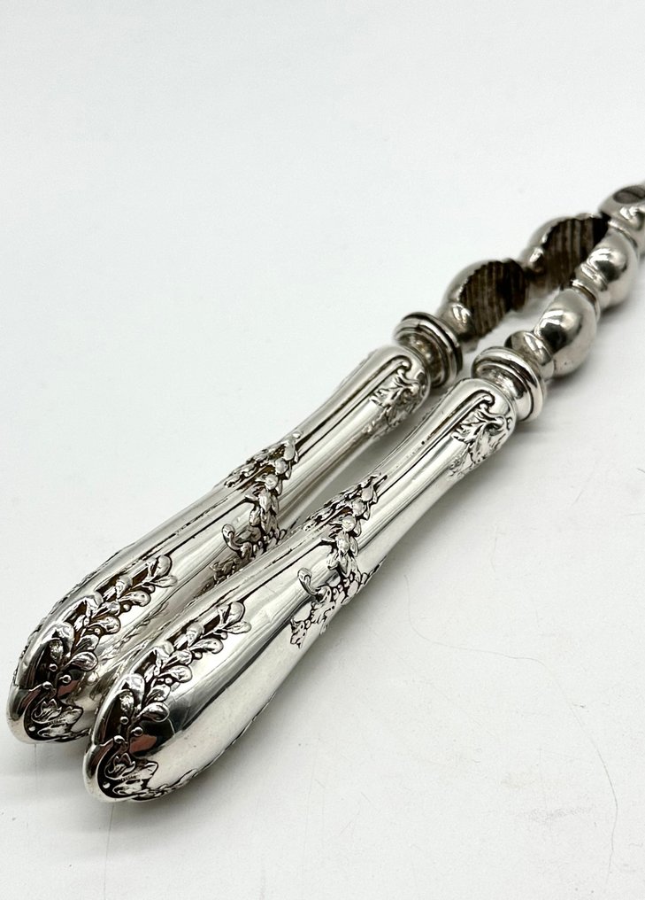 No reserve-Zeer grote en zware antieke Notenkraker met zware zilveren handgrepen - 胡桃鉗 - 銀 #1.0