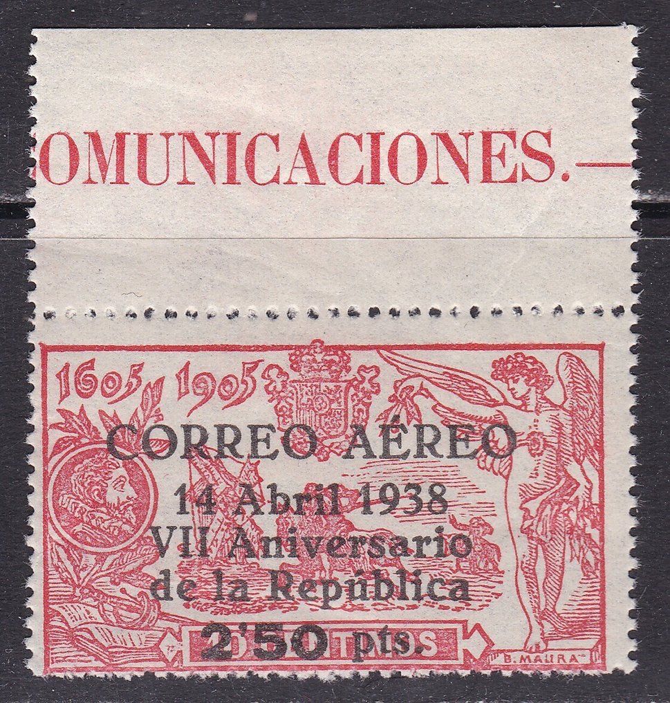 Ισπανία 1938 - 7η Επέτειος της Δημοκρατίας - Επικεφαλίδα φύλλου - Edifil 756 #1.0
