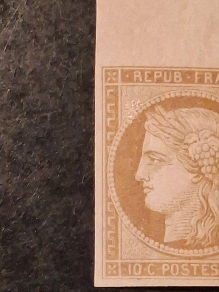 法國 1849/1849 - Ceres N° 1f neuf ** BDF 极佳且附有证书 #1.0