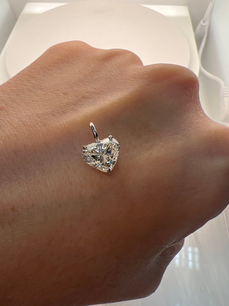 χωρίς τιμή ασφαλείας - Κρεμαστό κόσμημα - 14 καράτια Λευκός χρυσός - 2.07ct. tw. Διαμάντι (Εργαστηριακής καλλιέργειας) #4.3