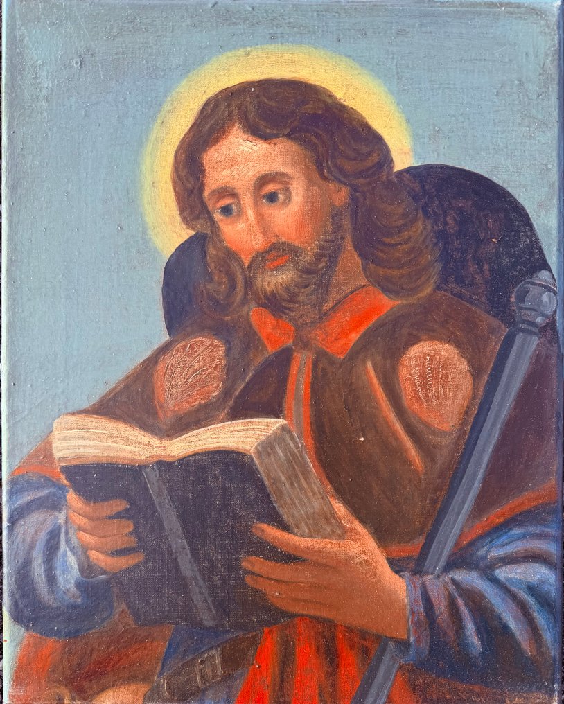 Apostolin muotokuva 'Pyhä Jaakko Suurempi' - Puu, Pellava - 1750-1800 - Pyhä Jaakob Suurempi #1.0