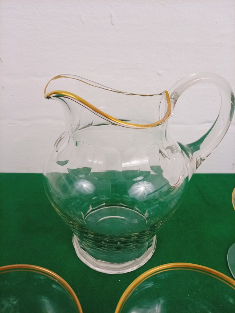 Υπηρεσία ποτού (24) - Cristallo di Boemia - Μπορντό σε χρυσό. #3.2