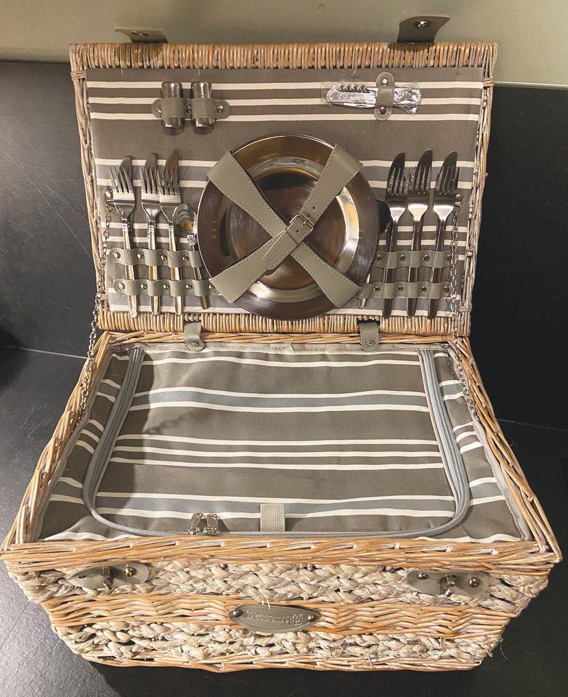 豪华设计的野餐篮，配有大冷藏区/箱（适合6人） - inclusief #1.0