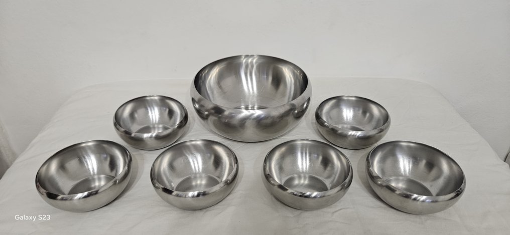 Alessi - Carlo Mazzeri & Anselmo Vitale - Σετ μπολ (7) - 206 - Χάλυβας #1.0