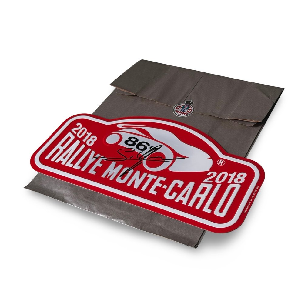 Automobile Club de Monaco - 世界拉力锦标赛 - 运动标牌 - 2018年蒙特卡洛拉力赛签名版,由塞巴斯蒂安·奥吉尔签署 - 铝 #2.1