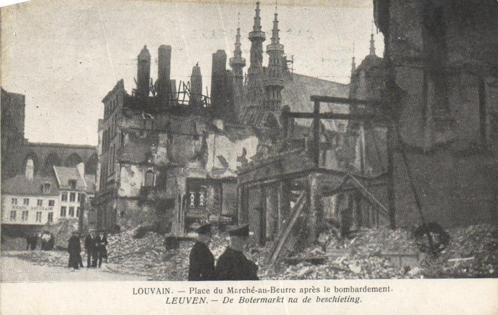 Belgium - Verhoestingen W.O.1 - Néhány fénykép, például ismert épületek, pusztított utcák stb. - Képeslap (110) - 1910-1920 #4.3