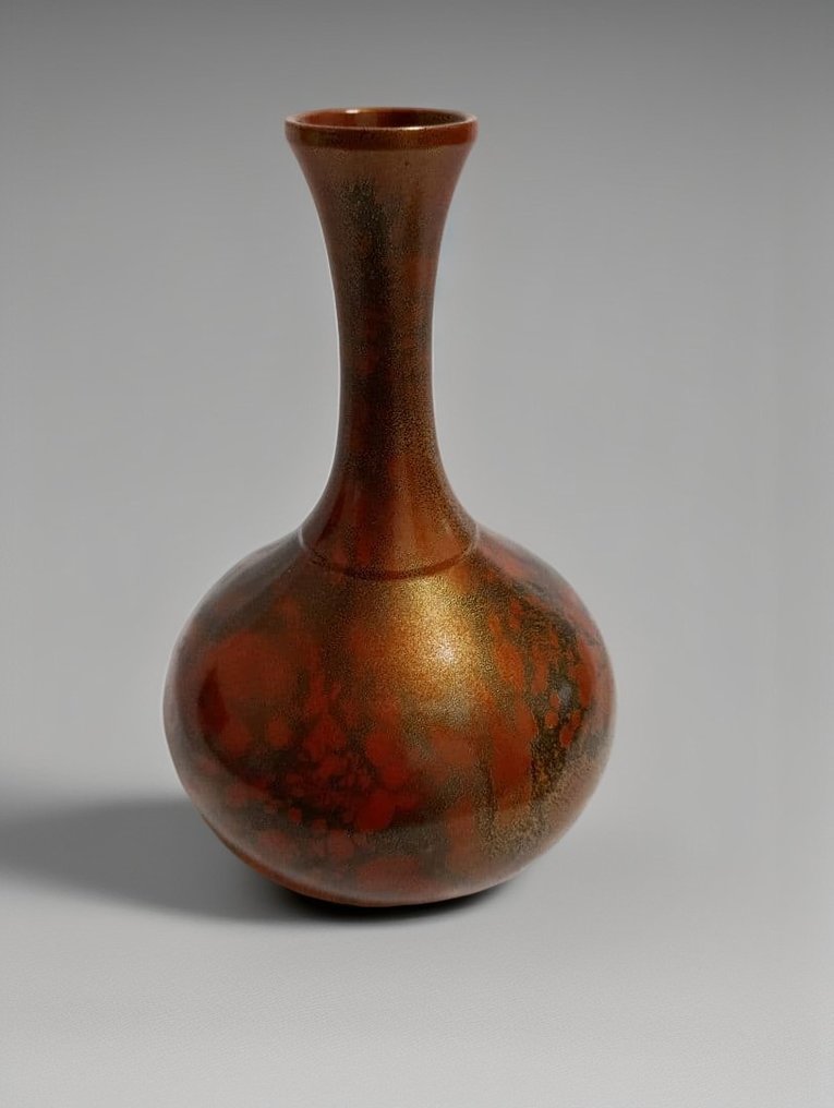 Βάζο - Μπρούντζος - Ιαπωνία - Χάλκινο βάζο Takaoka ύψους 18cm  (χωρίς τιμή ασφαλείας) #2.1