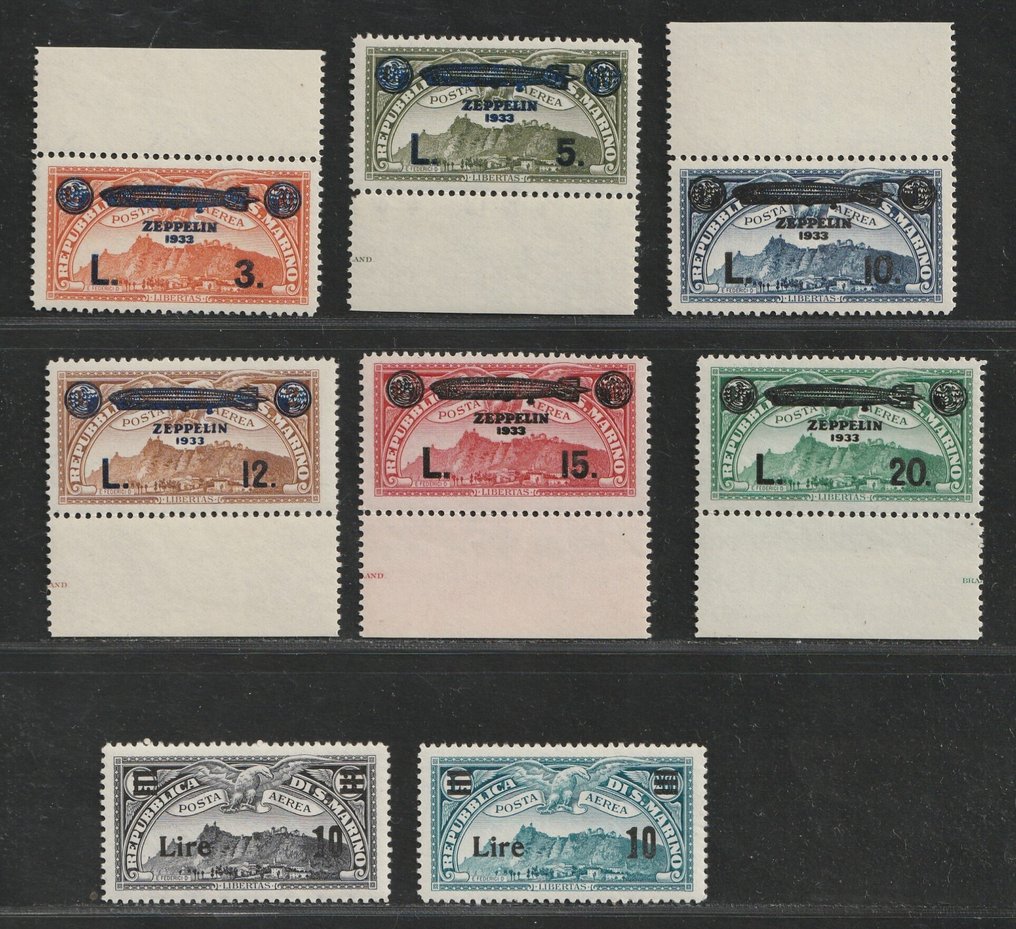San Marino 1933/1942 - Better semi-classical values - Sassone P11/PA16, PA19/PA20 #1.0