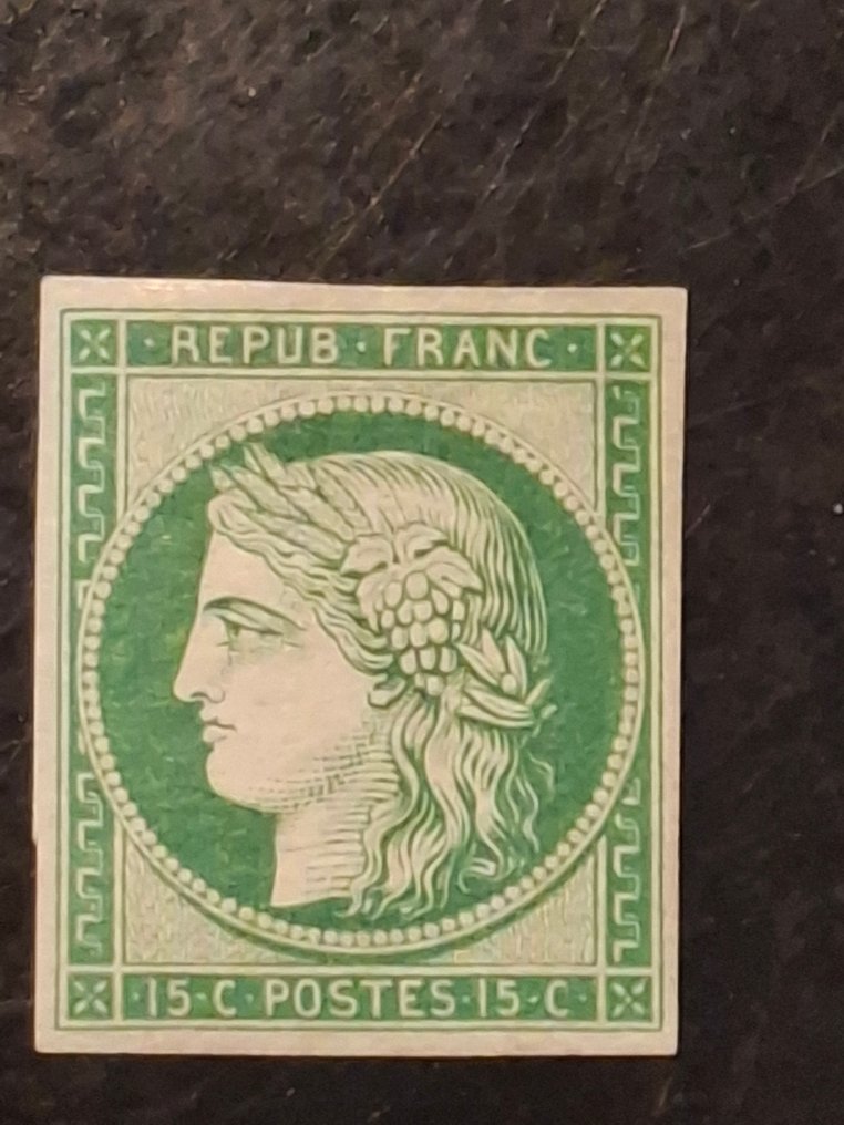 法國 1849/1849 - Ceres N° 2 全新精美再版，1862年签名版 #1.0