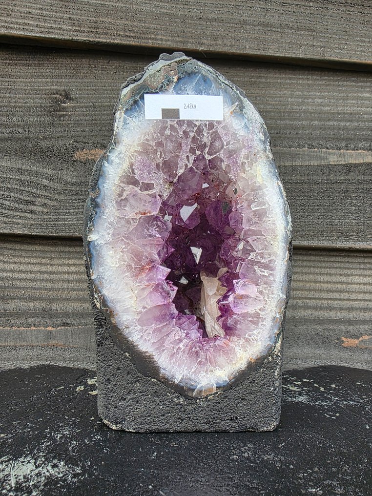 Brak rezerwacji € - Amethyst Geode ametyst - Wysokość: 19.5 cm - Szerokość: 11 cm- 2.42 kg #1.0