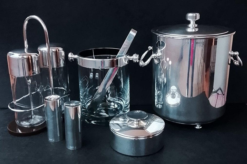 Christofle, Fleuron, Gallia - Ice bucket (6) - Silverplated #1.0