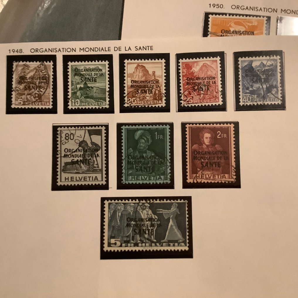 Schweiz 1948/1986 - Servicefranker for det internationale sundhedsorgan, WHO. - Zumstein 1/40 #1.0