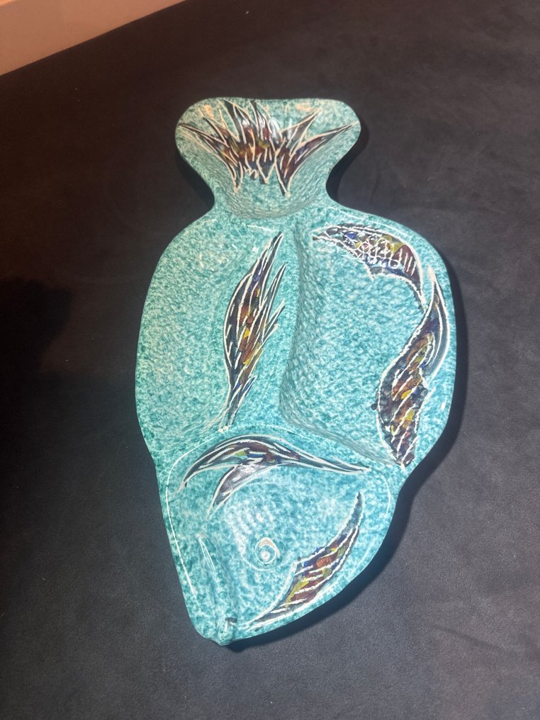 Vallauris - Borty - Πιάτο - Poisson plat à compartiments - Κεραμικό #2.1