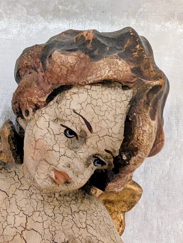 Γλυπτό, Putti / Engel - 23 cm - Limewood #2.1