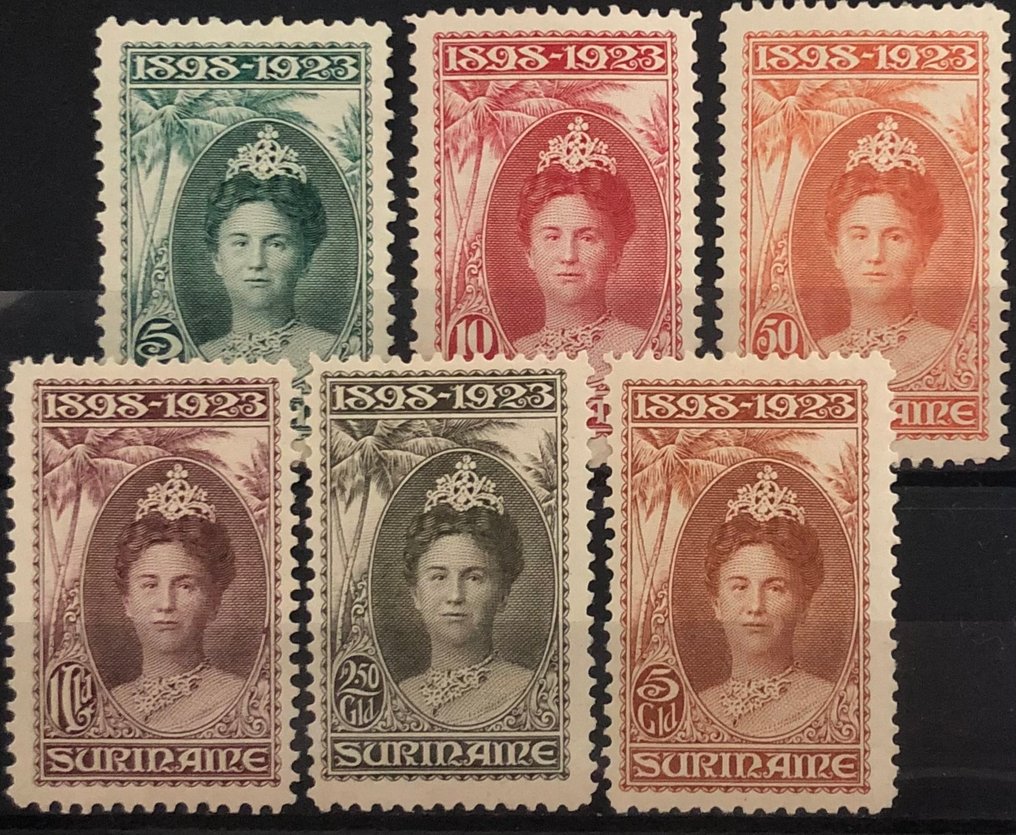 Suriname 1897/1923 - Wilhelmina Jubilee in the New Hebrides - Yvert Nr. 100-106 \ Michel Nr. II #1.0