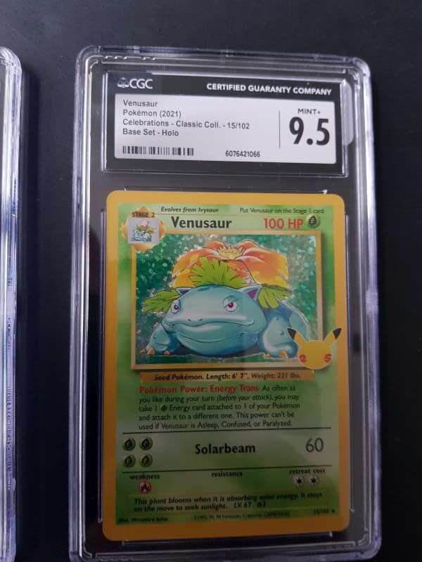 Pokémon - 3 Card - Celebrations iconisch trio, charizard , blastoise, venusaur graded 9.5 #3.2