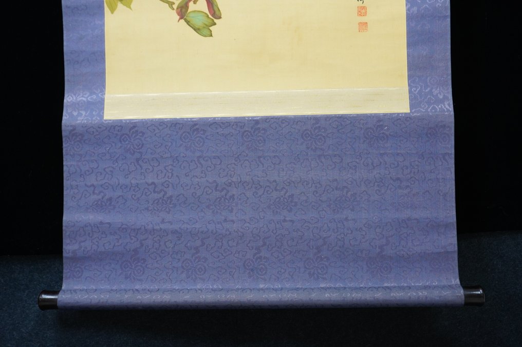 Absolute Auction – Hanging Scroll – Sparrows and Peonies by Bokutei 墨亭 (Taisho – Showa period) - Bokutei 墨亭 - 日本 (沒有保留價) #4.3