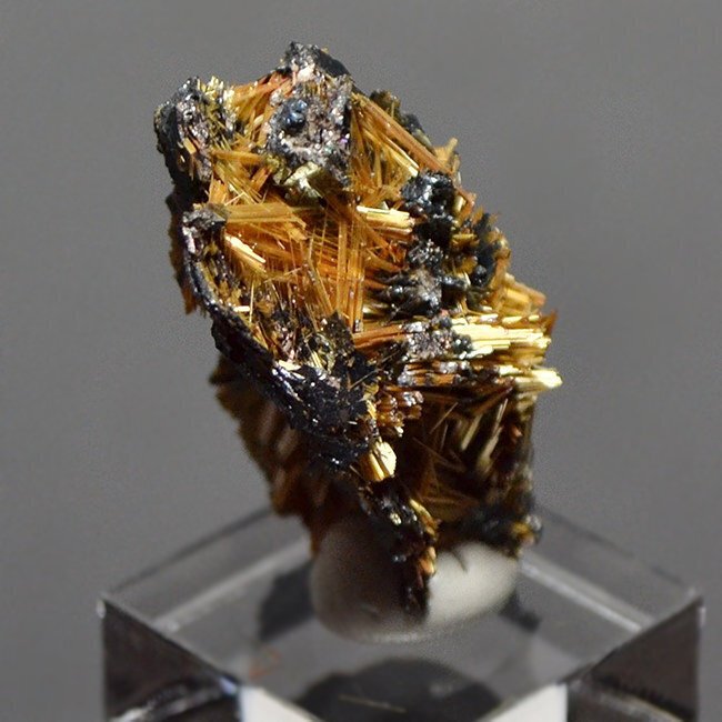 Rutile Crystals on matrix - Height: 3.5 cm - Width: 2 cm- 12 g #3.2
