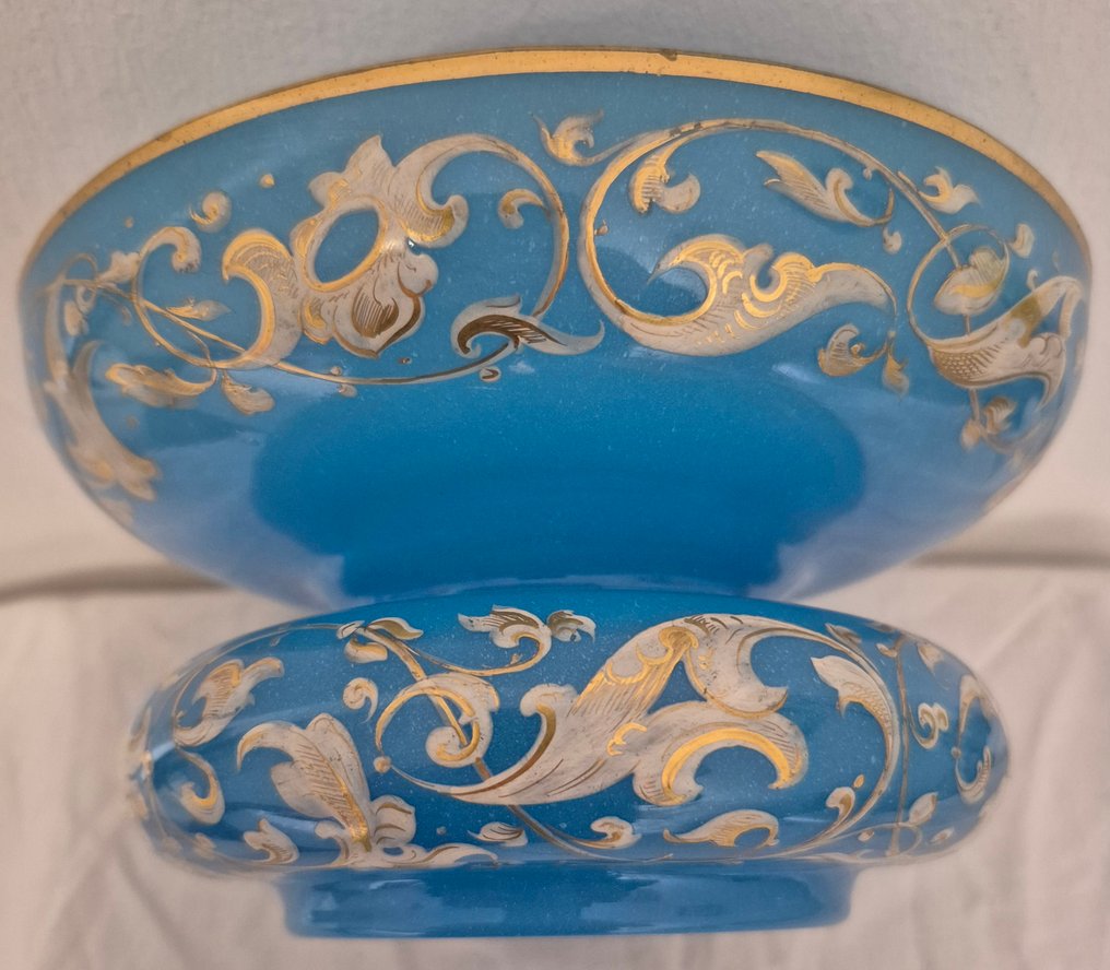 碗 - 蓝色乳白玻璃 Tazza - 多彩珐琅 #3.2