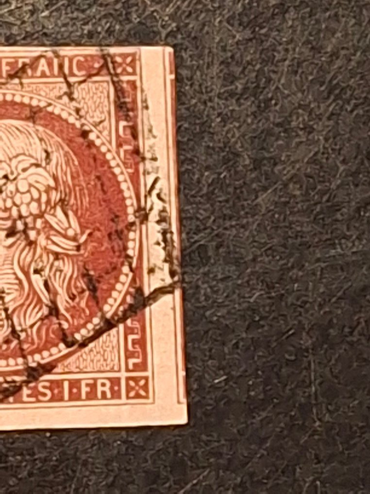 Γαλλία 1849/1849 - Ceres N° 6 Carmin, πολύ όμορρα περιθώρια. #2.1