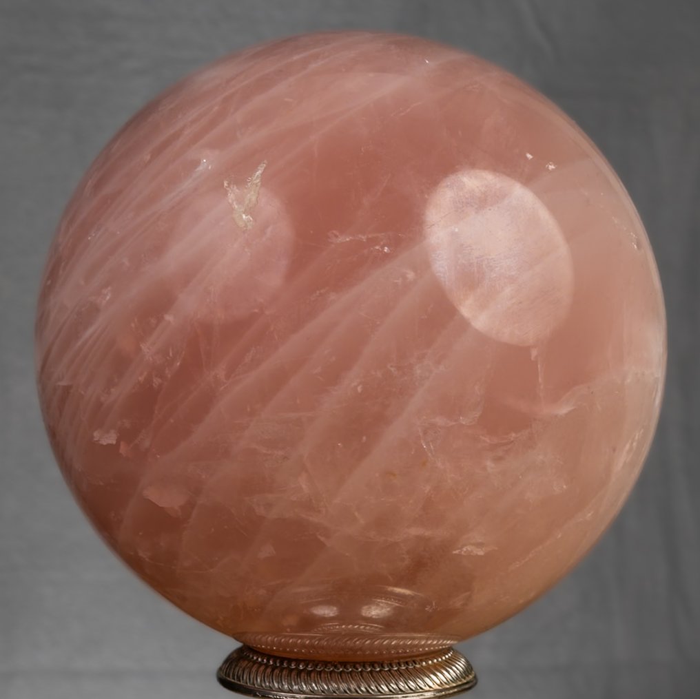 Quarzo rosa Sfera di quarzo rosa di alta qualità lucidata - Altezza: 14.3 cm - Larghezza: 14.3 cm- 4006 g #2.1