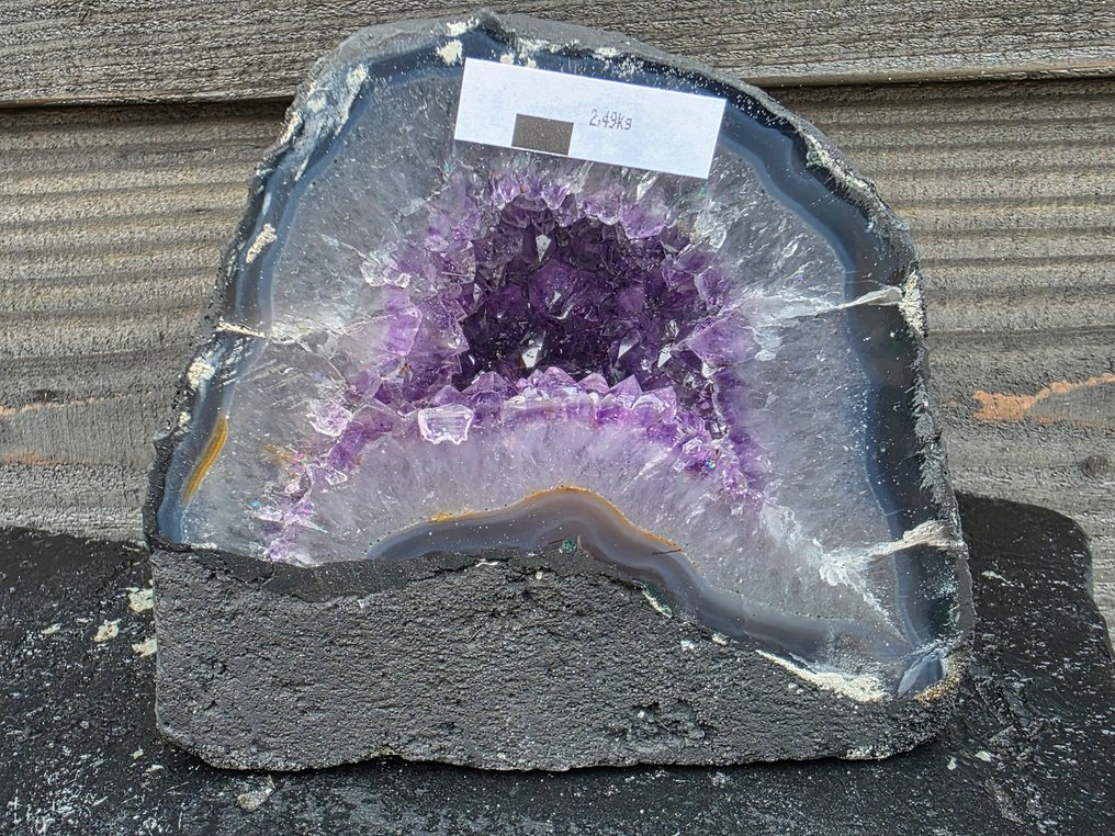 ΧΩΡΙΣ ΕΛΑΧΙΣΤΗ ΤΙΜΗ € - Αμέθοδος Γεώδη Amethyst - Ύψος: 13.5 cm - Πλάτος: 15 cm- 2.49 kg #4.3