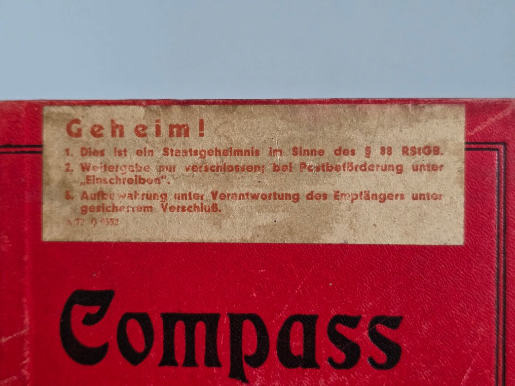 Compassverlag - Unikatowy "Industrie-Compass" 1943 GEHEIM! (Tajne!) – rzadkość antykwaryczna, II WŚ #1.0