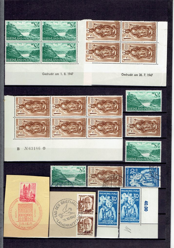 德意志帝國 1912/1989 - 邮资信封 I+II，莱茵/美因地区，特别区域，弧角，西柏林 #1.0