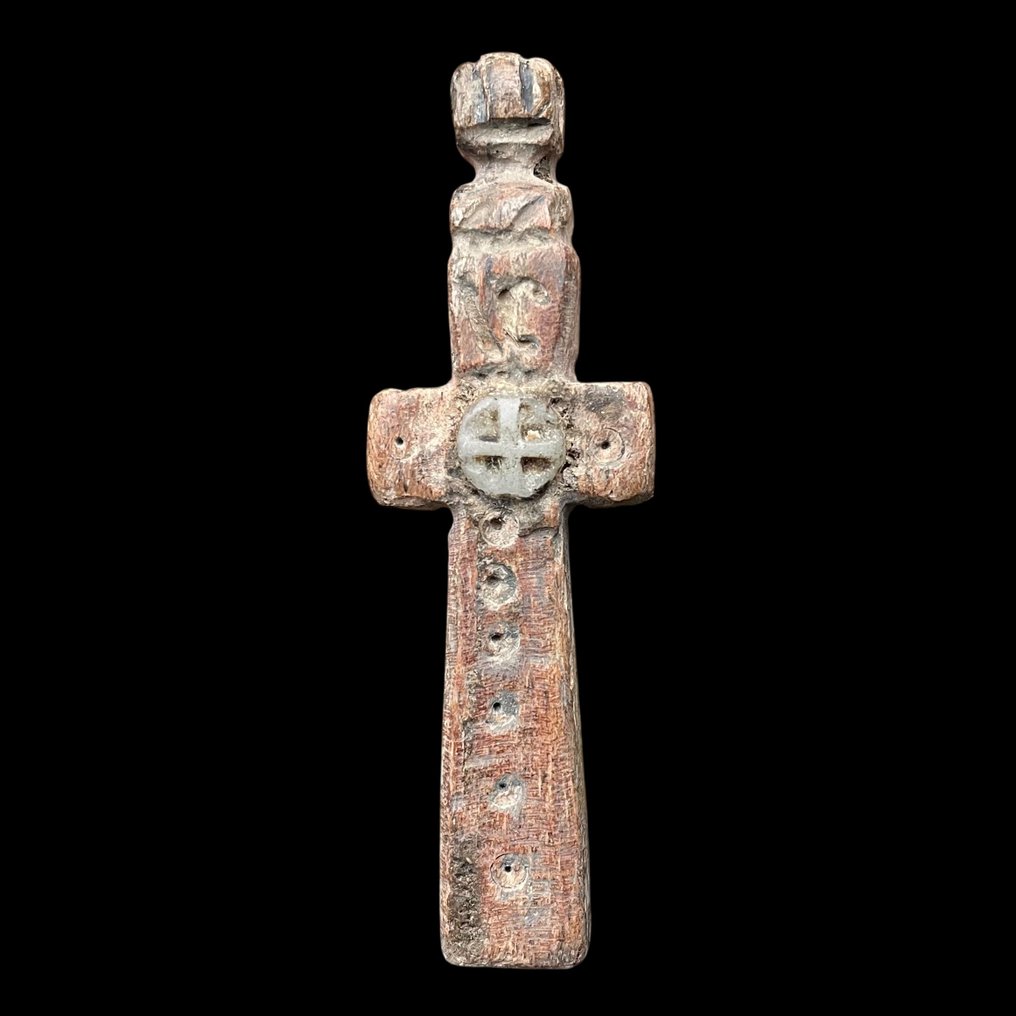 Medieval (Byzantine) Rare medieval bone cross pendant Cross - 71 mm  (No reserve price) #1.0