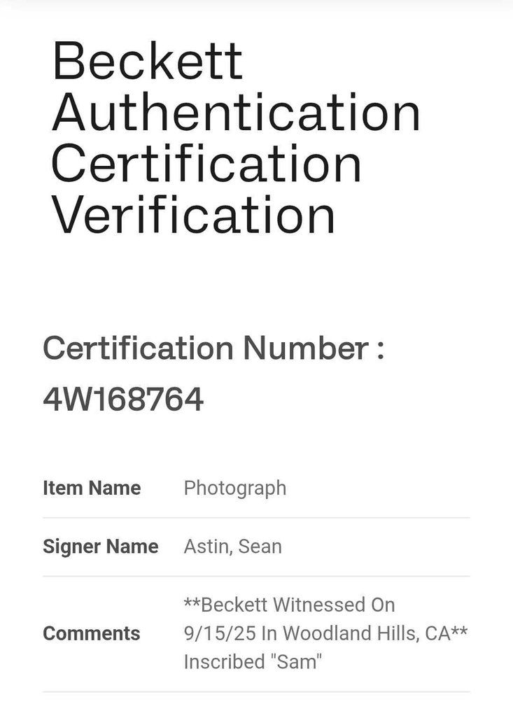 Lord of the Rings - Sean Astin "Sam" - Signed 8x10 Photo - Beckett - No Reserve #2.1