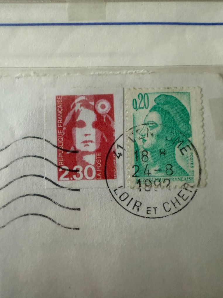 Franciaország - Yvert gyűjtemény 2614, levelek, amelyek hamis Marianne de Briat-tal keltek ki - 18 levél. #3.2