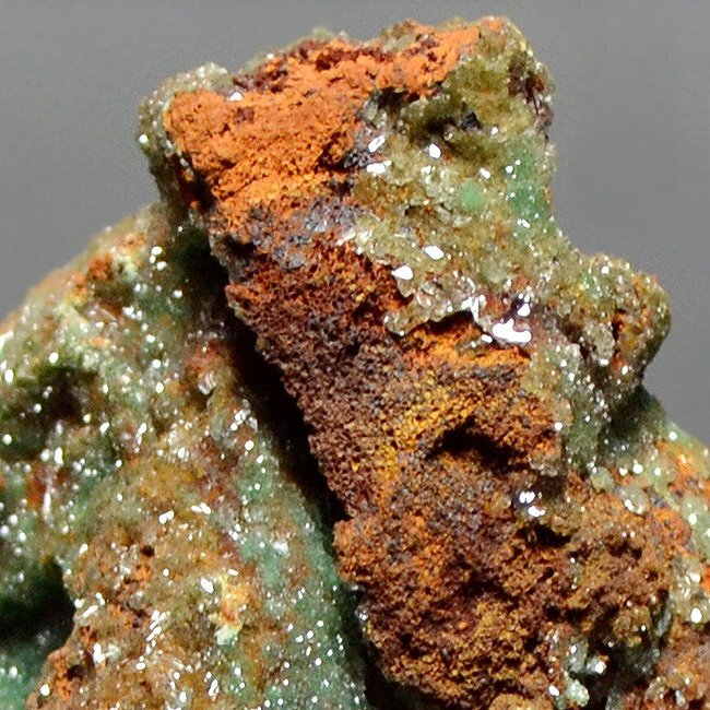 Αδαμίτης με Cuprian Adamite Κρύσταλλοι στη μήτρα - Ύψος: 6 cm - Πλάτος: 5 cm- 115 g #2.1