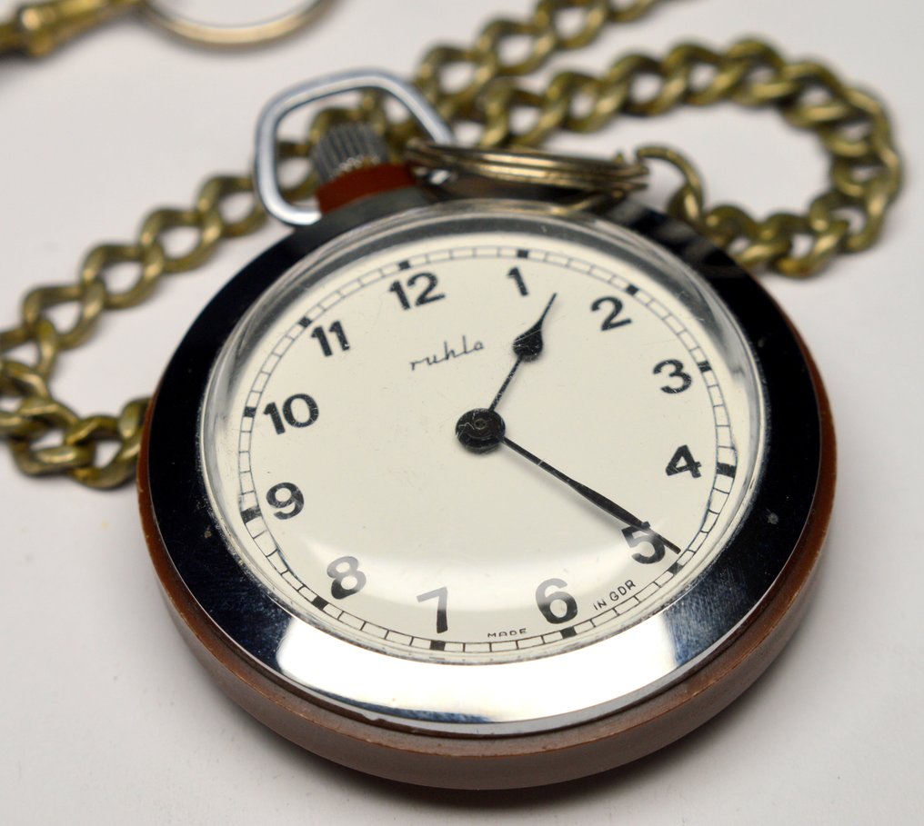 Ruhla Germany - Made in GDR - pocket watch with chain - 1970-1979 #1.0