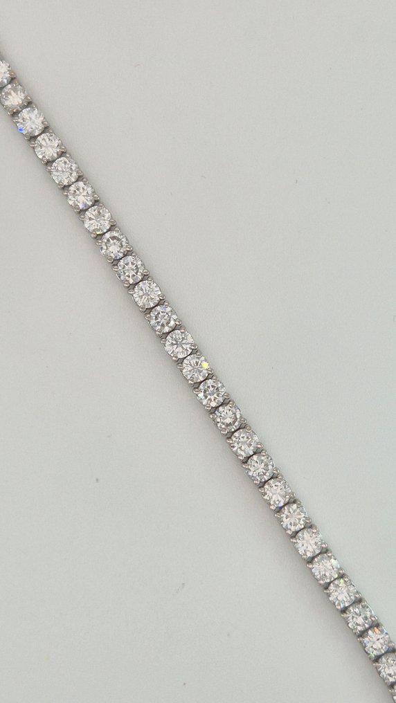 手镯 - 14K包金 白金 - 13.00ct. tw. 钻石 (实验室培育) #4.3