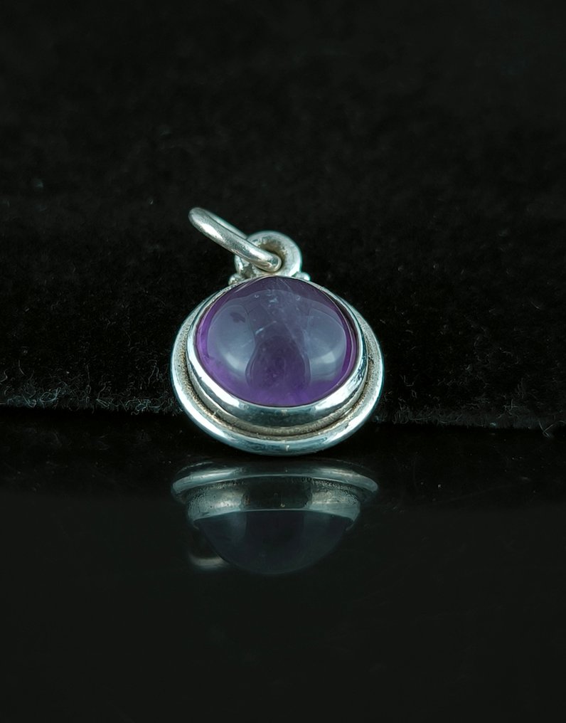 紫水晶 吊坠 - 高度: 20 mm - 宽度: 13 mm- 1.92 g - (1) #2.1