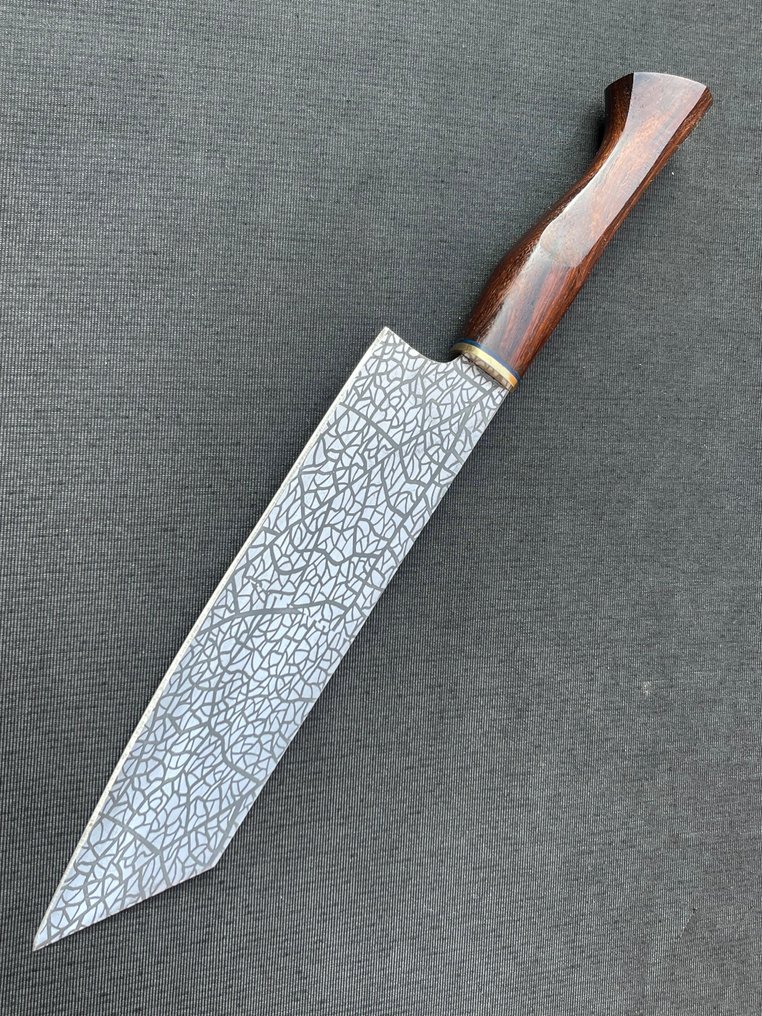 Μαχαίρι κουζίνας - R435 - Χάλυβας, Ορείχαλκος, Ξύλο - Ισπανία - μαχαίρι Gyuto σεφ #4.3