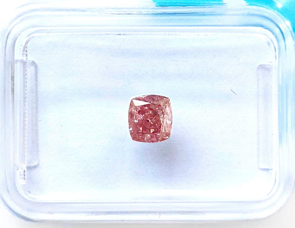 χωρίς τιμή ασφαλείας - 1 pcs Διαμάντι (Φυσικού χρώματος) - 0.51 ct - Κούσιον - Fancy Απαλό ροζ Μοβ - I1 - International Gemological Institute (IGI) #1.0