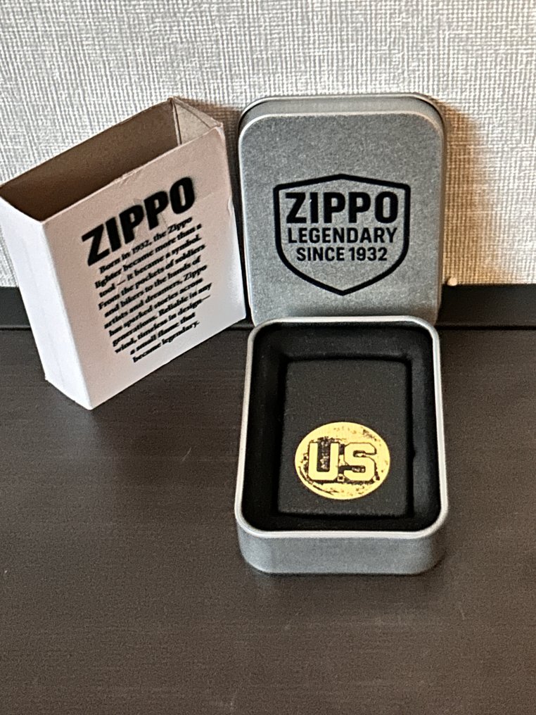 Zippo - L16-Black crackle US mat Zippo - 沒有保留價 - 打火機 - 鋼 #2.1
