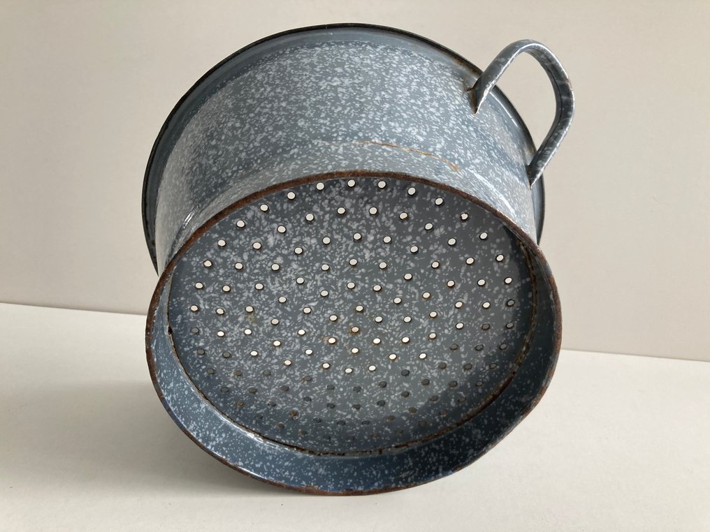 Si - Antik emaillet sigt - Metal #3.2