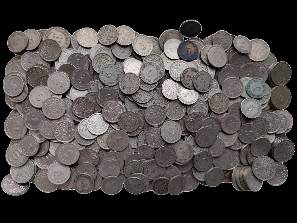 Γερμανία. Lot of ± 2.1 Kg of old coins - different dates Empire (χωρίς τιμή ασφαλείας) #1.0