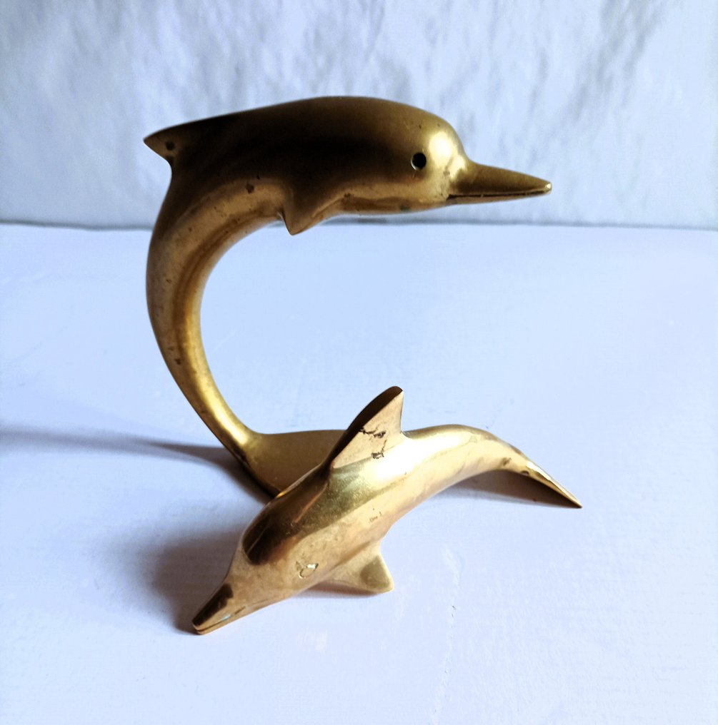 Figure - Pareja de delfines de latón (2) - Brass #1.0