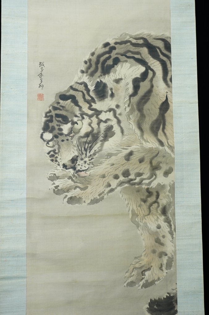Absolute Auction – Hanging Scroll – Tiger (Attributed to Kishi Ganku, authenticity unknown) – Edo to - Ganku (岸駒, 1749–1838) - Japan (No reserve price) #2.1
